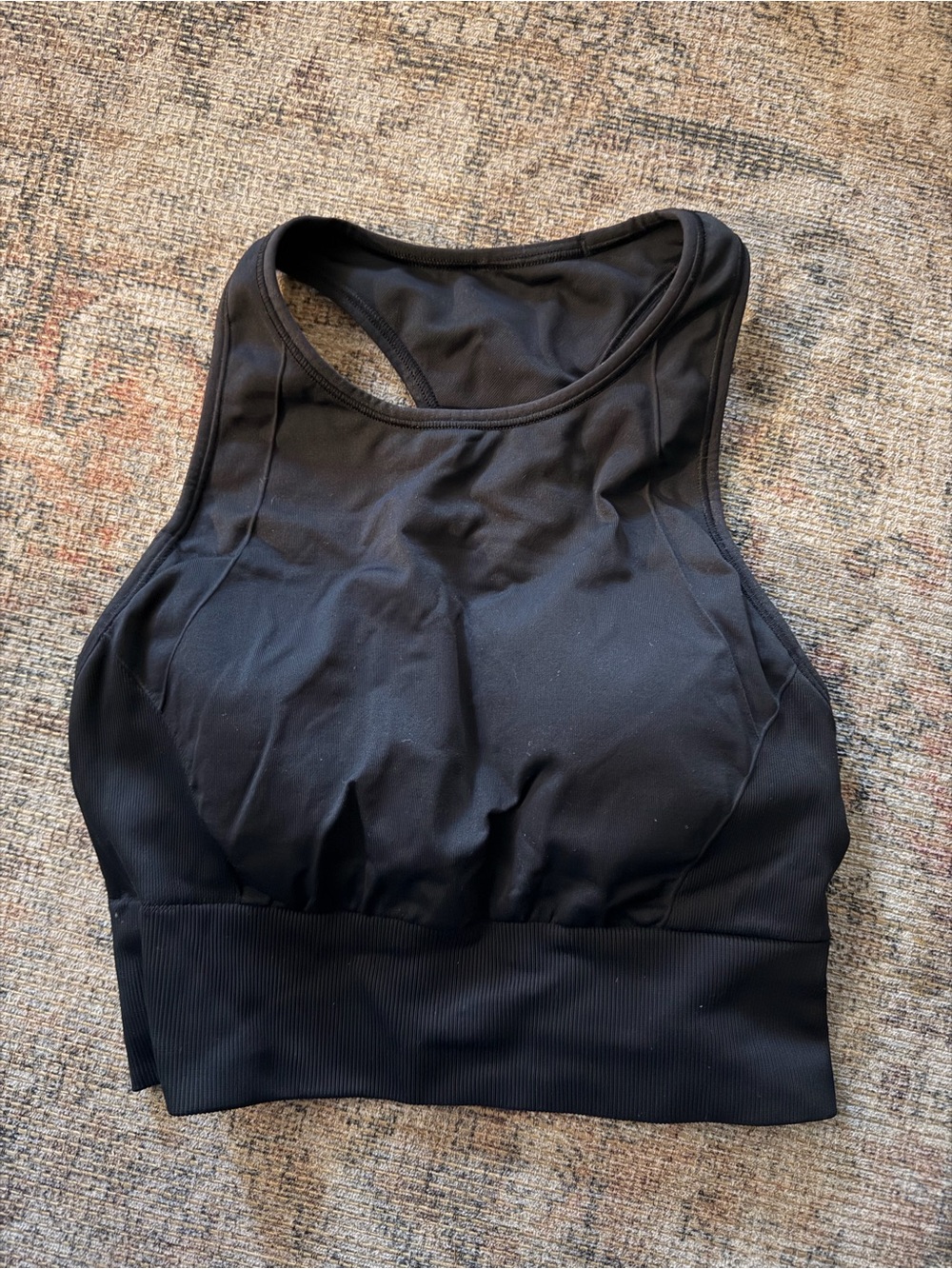 lululemon athletica Black High-Neck Racerback Sports Bra